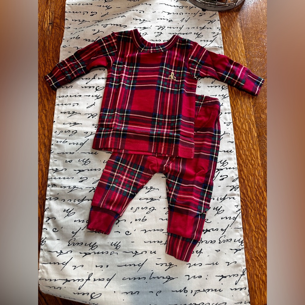 Gap Organic Brushed Cotton Red Tartan Plaid PJ’s